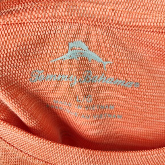 Tommy Bahama Mens Heather Orange Tencel Blend Short Sleeve Tee Large - Picture 3 of 6